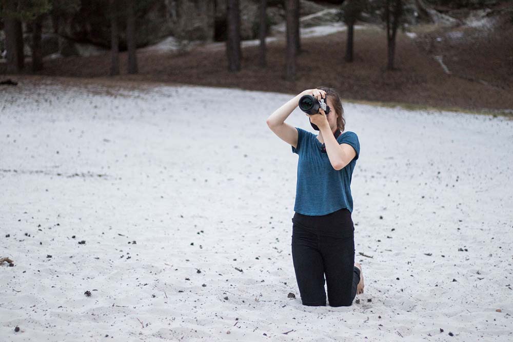 Fotografin bei der Arbeit